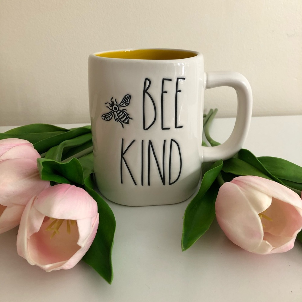 NEW! Rae Dunn mug “Bee Kind” yellow inside